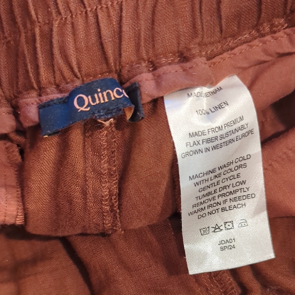 Quince Wide-Leg Drawstring Pants in Rich Brown - Picture 8 of 8